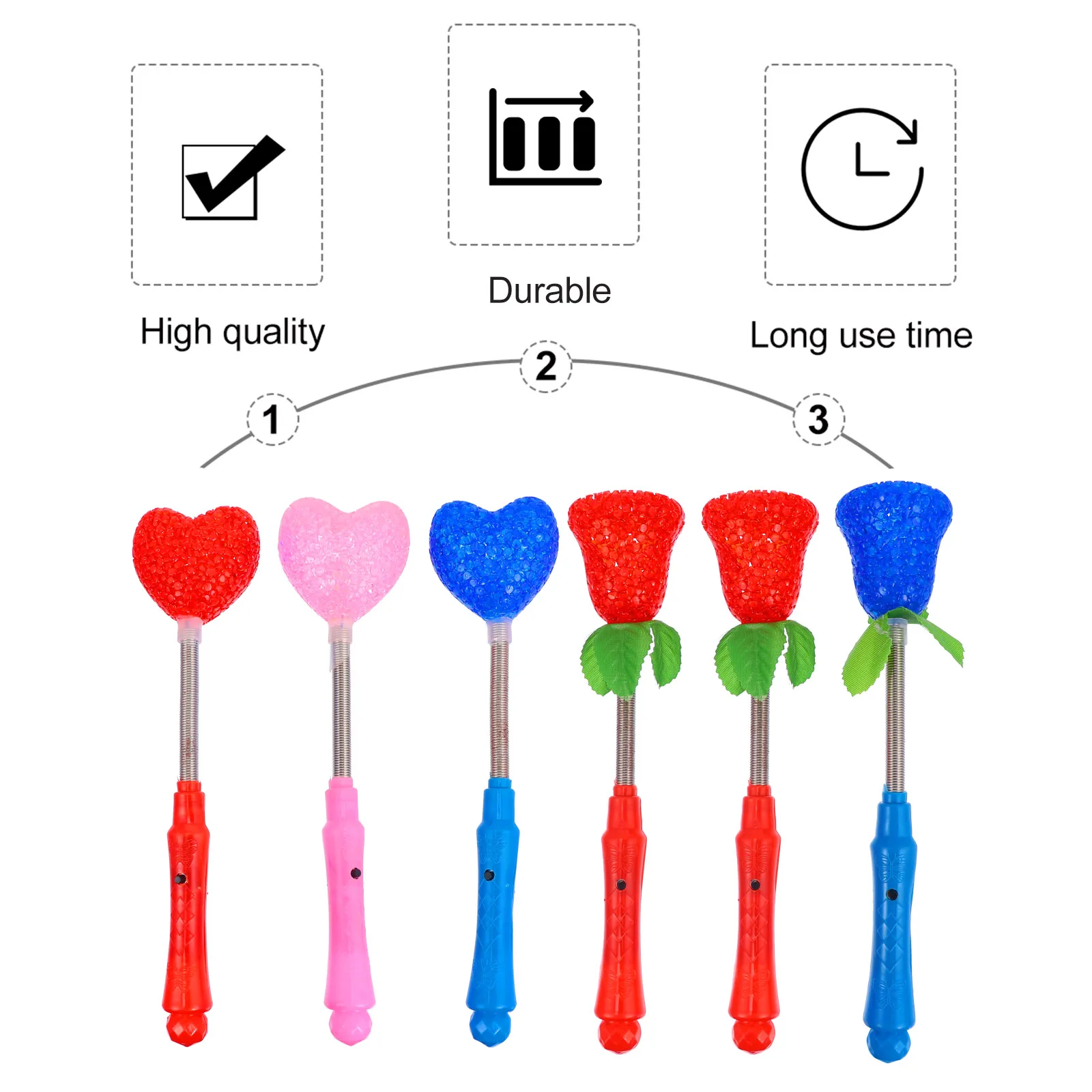 6pcs Party Heart Rose Shining Light Glow Creative Light Sticks For Halloween Concert New Year Eve Bar Party Luminous
6pcs Party Heart Rose Shining Light Glow Creative Light Sticks For Halloween Concert New Year Eve Bar Party Luminous