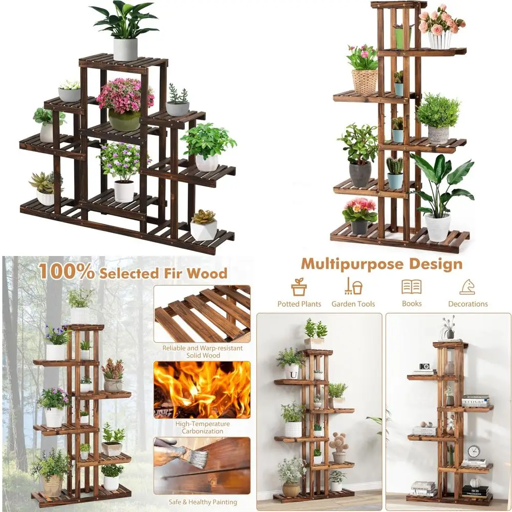 Многофункциональная 6-ярусная деревянная подставка для растений для разных цветов и растений, отдельно стоящая стойка для сада и патио с долговечной дурой
Многофункциональная 6-ярусная деревянная подставка для растений для разных цветов и растений, отдельно стоящая стойка для сада и патио с долговечной дурой