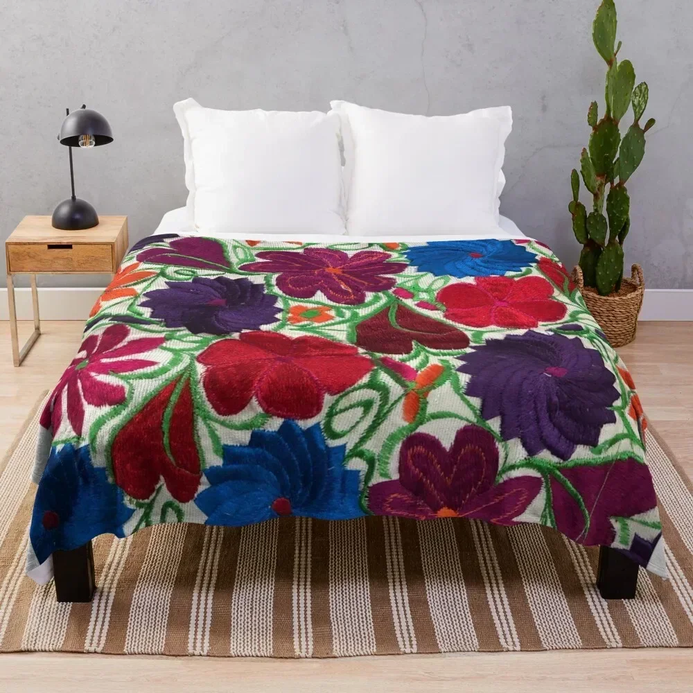 Mexican Embroidery on White Throw Blanket Multi Purpose Soft Warm Blanket for Home Travel
Mexican Embroidery on White Throw Blanket Multi Purpose Soft Warm Blanket for Home Travel