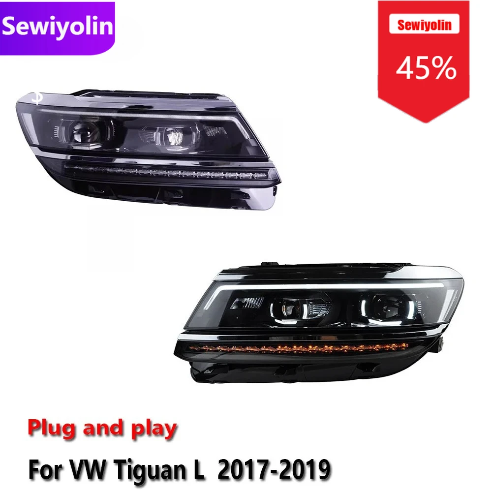 Автомобильные светодиодные фары DRL в сборе для Volkswagen Tiguan L 2017-2019, противотуманные фары DRL, стоп-сигнал, указатель поворота, Plug and Play
Автомобильные светодиодные фары DRL в сборе для Volkswagen Tiguan L 2017-2019, противотуманные фары DRL, стоп-сигнал, указатель поворота, Plug and Play