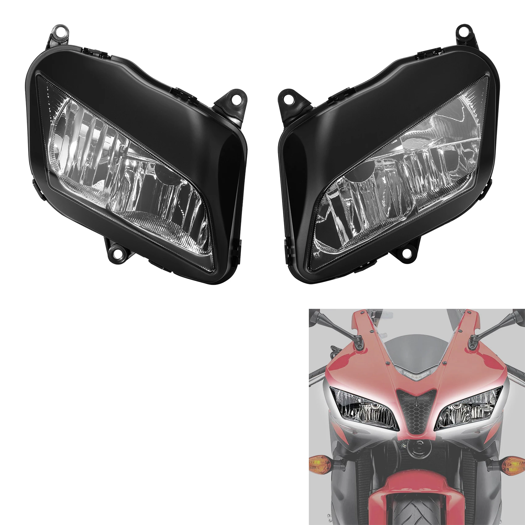 1 пара фар, подходящие для Honda CBR 600 RR CBR600RR 2007 2008 2009 2010 2011 2012, аксессуары для мотоциклов
1 пара фар, подходящие для Honda CBR 600 RR CBR600RR 2007 2008 2009 2010 2011 2012, аксессуары для мотоциклов