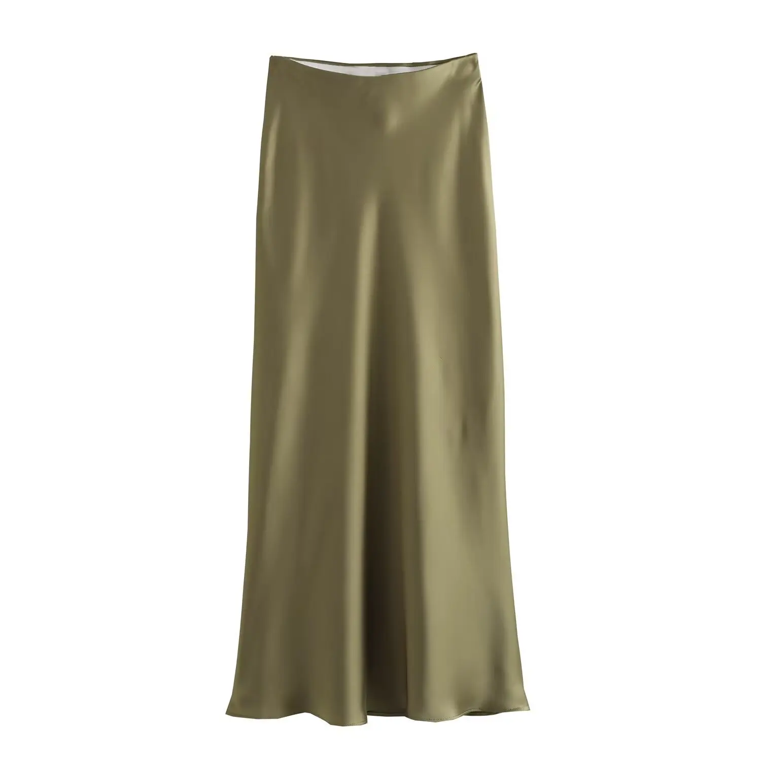 Elastic High Waist Flared hem High Street Female Skirt Women's Fashion Flowing Satin Midi Skirt Women Vintage
Elastic High Waist Flared hem High Street Female Skirt Women's Fashion Flowing Satin Midi Skirt Women Vintage