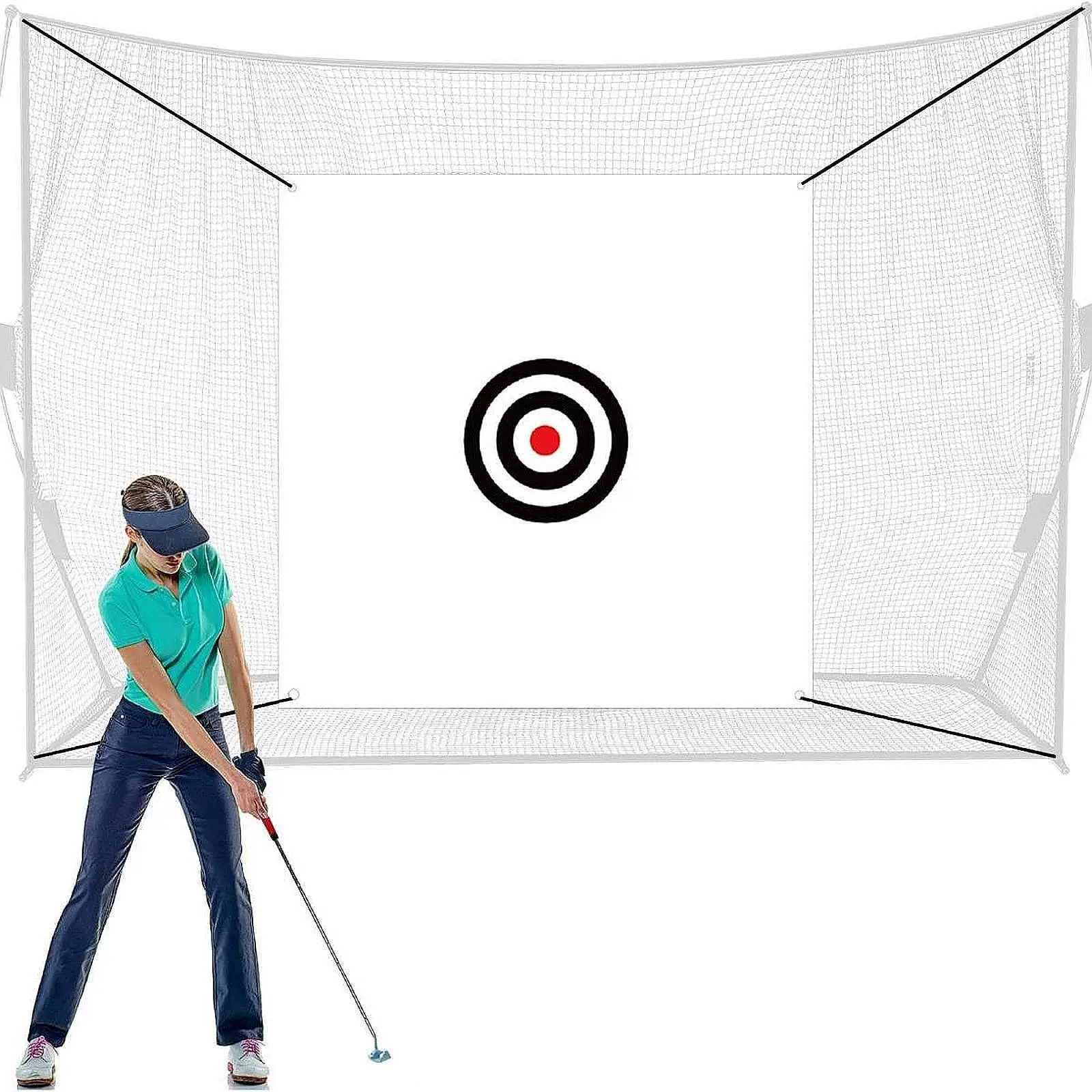 Golf Impact Target Cloth with Rope Hanging Circle Backstop Portable Golf Practice Net for Sports Yard Garden Outdoor Adults
Golf Impact Target Cloth with Rope Hanging Circle Backstop Portable Golf Practice Net for Sports Yard Garden Outdoor Adults