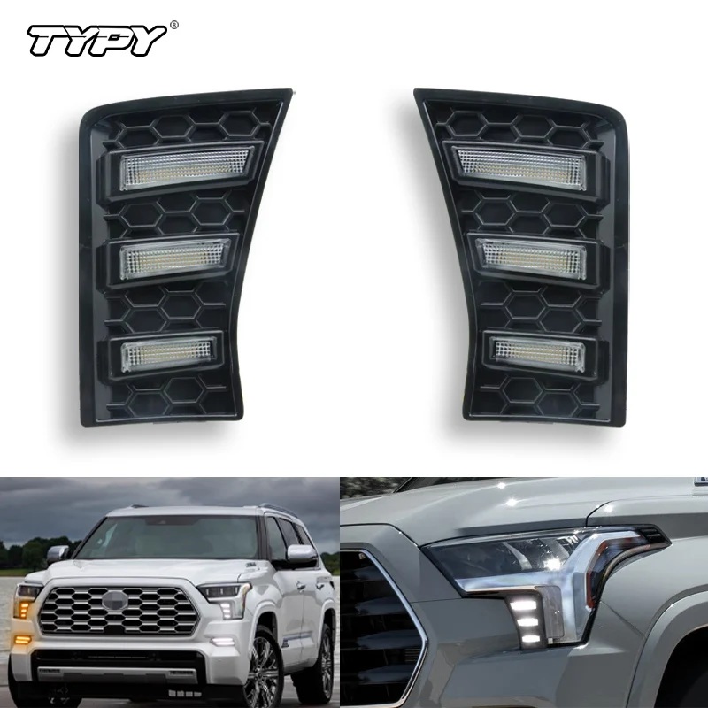 TYPY Car LED DRL Daylights For Toyota Sequoia 2023 2024 Yellow Turn Signal Daytime Running Light 12v Auto Foglamp
TYPY Car LED DRL Daylights For Toyota Sequoia 2023 2024 Yellow Turn Signal Daytime Running Light 12v Auto Foglamp