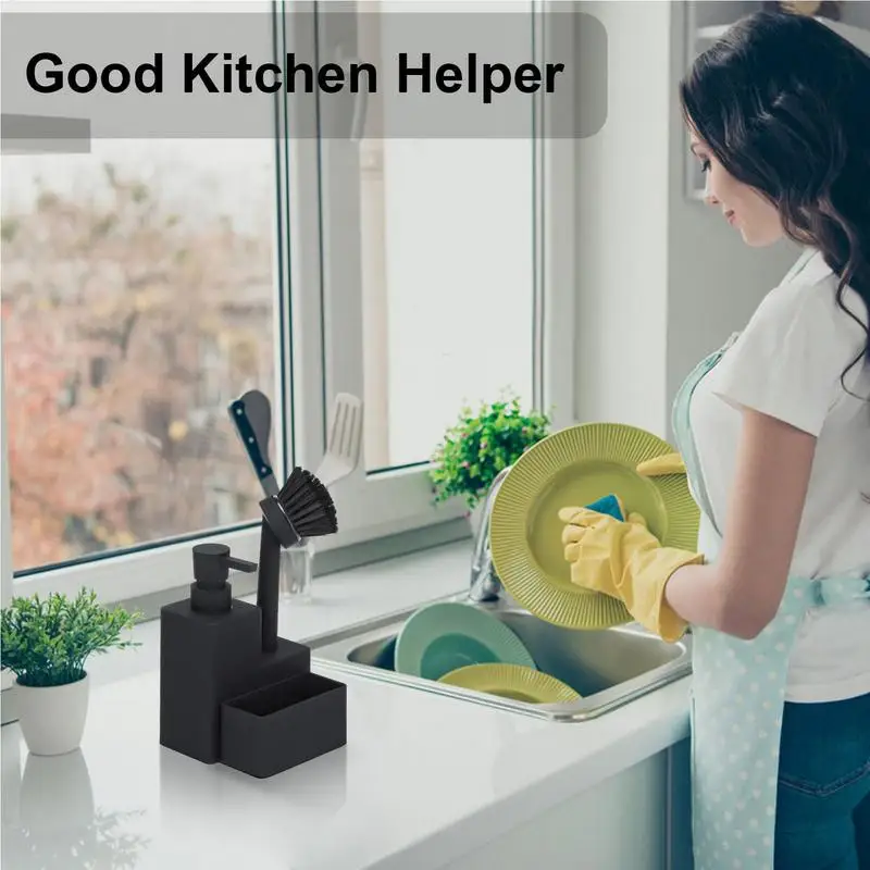 Kitchen Soap Dispenser With Sponge Holder Dishwashing Soap Pump Dispenser Set For Kitchen Sink Multi-Functional Organizer For
Kitchen Soap Dispenser With Sponge Holder Dishwashing Soap Pump Dispenser Set For Kitchen Sink Multi-Functional Organizer For