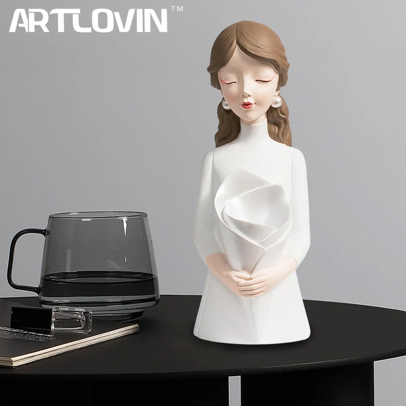 Modern Fashion Home Decorations Girl Model Flower Vase Bouquet Elegant Girl Sculptures Decorative Resin Ornaments Wedding Gifts
Modern Fashion Home Decorations Girl Model Flower Vase Bouquet Elegant Girl Sculptures Decorative Resin Ornaments Wedding Gifts