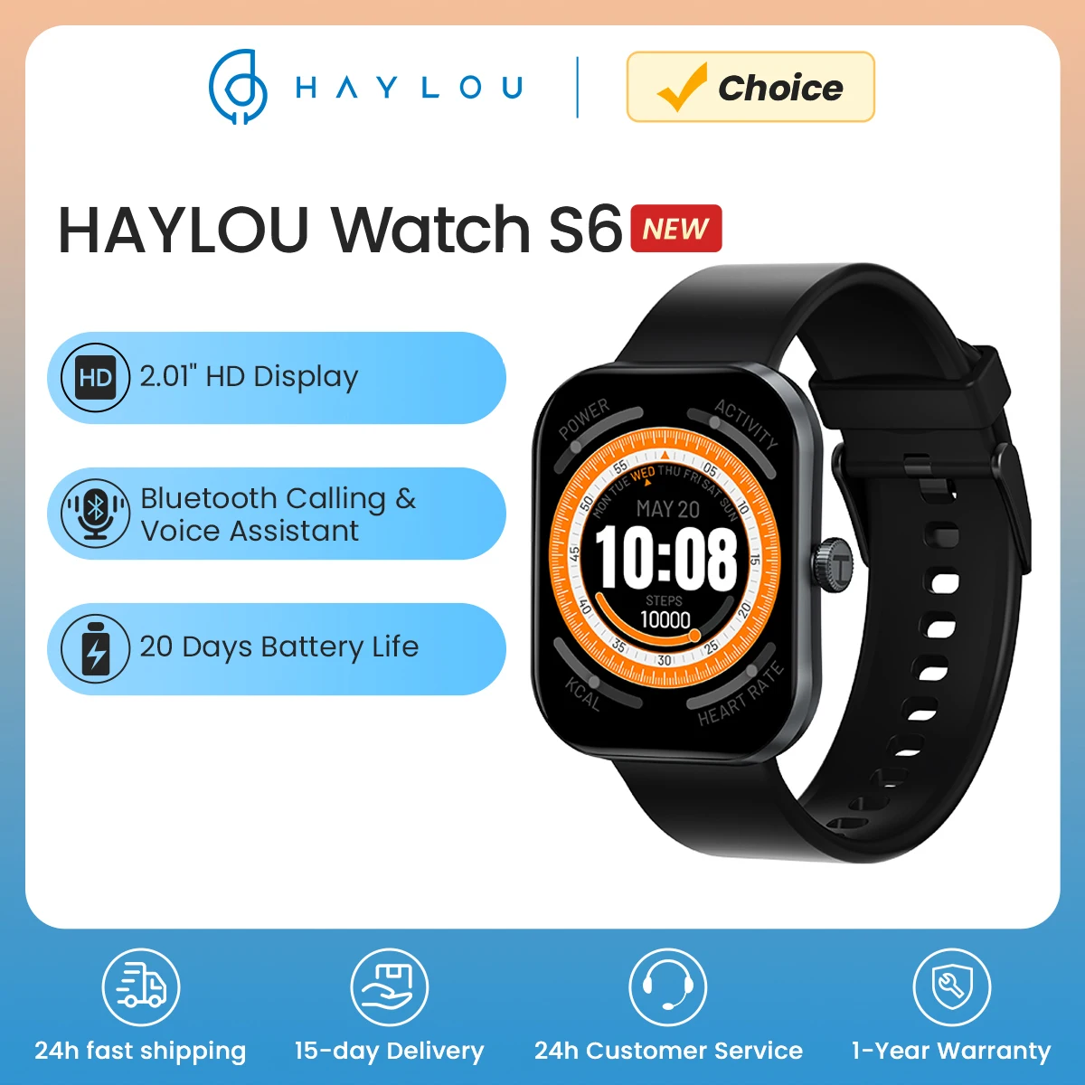 HAYLOU часы S6 голосовой вызов смарт-часы мужчины мониторинг здоровья IP68 водонепроницаемый смарт-уведомления голосовой помощник Smartwatch
HAYLOU часы S6 голосовой вызов смарт-часы мужчины мониторинг здоровья IP68 водонепроницаемый смарт-уведомления голосовой помощник Smartwatch
