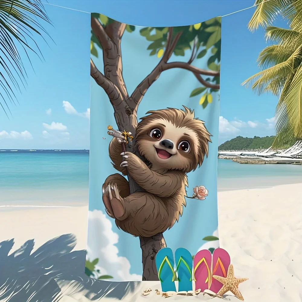 1pc Cute Sloth Beach Towel, Quick- and Sand-, Ideal for Travel, Swimming, and Living
1pc Cute Sloth Beach Towel, Quick- and Sand-, Ideal for Travel, Swimming, and Living