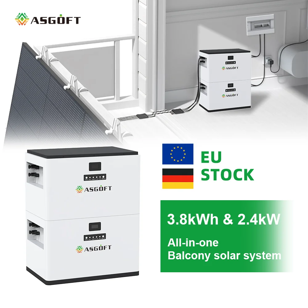 Germany Stock IP65 Stackable Portable Home Solar Power 3.8kWh 2.4kW All-in-One Lifepo4 Lithium Ion Battery Pack Storage Balcony
Germany Stock IP65 Stackable Portable Home Solar Power 3.8kWh 2.4kW All-in-One Lifepo4 Lithium Ion Battery Pack Storage Balcony