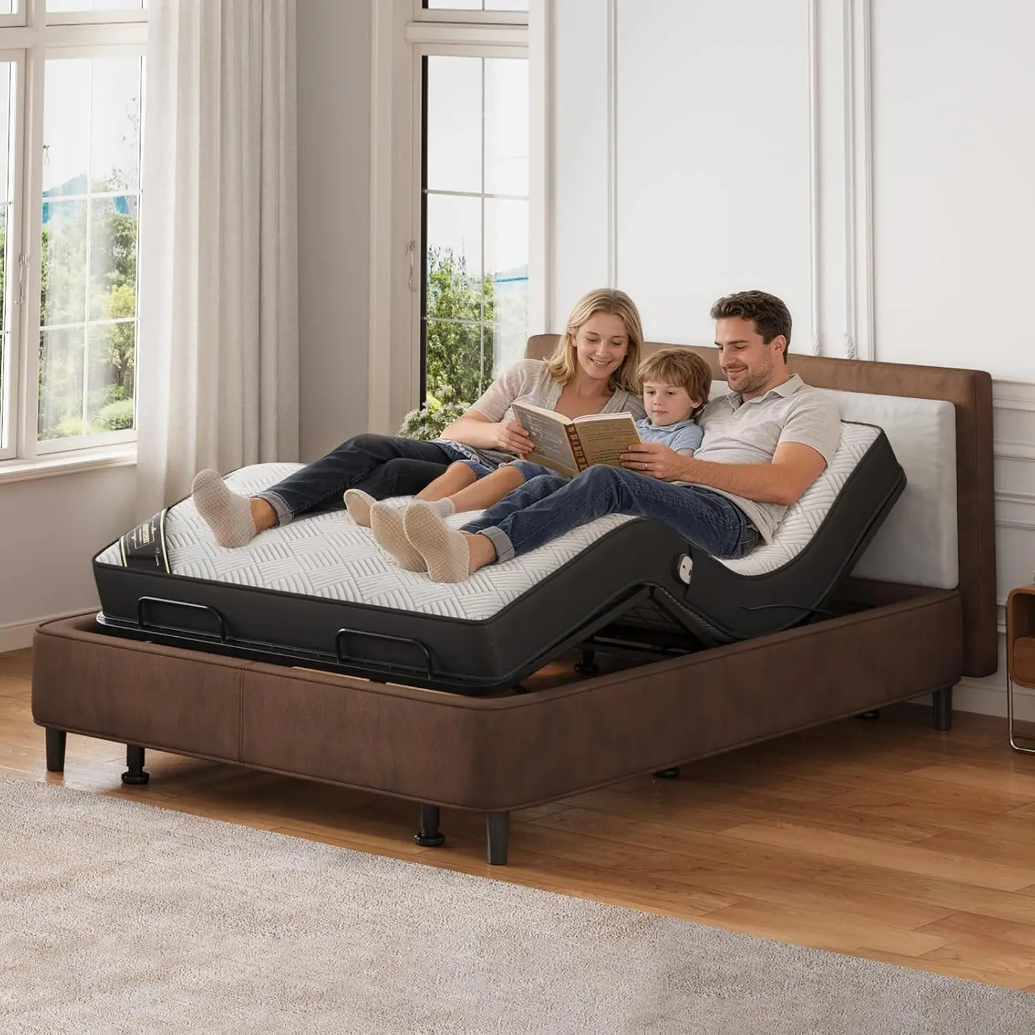 Full Size Adjustable Bed with 13CM Memory Mattress, 79"x54" Electric Adjustable Bed Frame with Remote, Ergonomic, Customized
Full Size Adjustable Bed with 13CM Memory Mattress, 79"x54" Electric Adjustable Bed Frame with Remote, Ergonomic, Customized