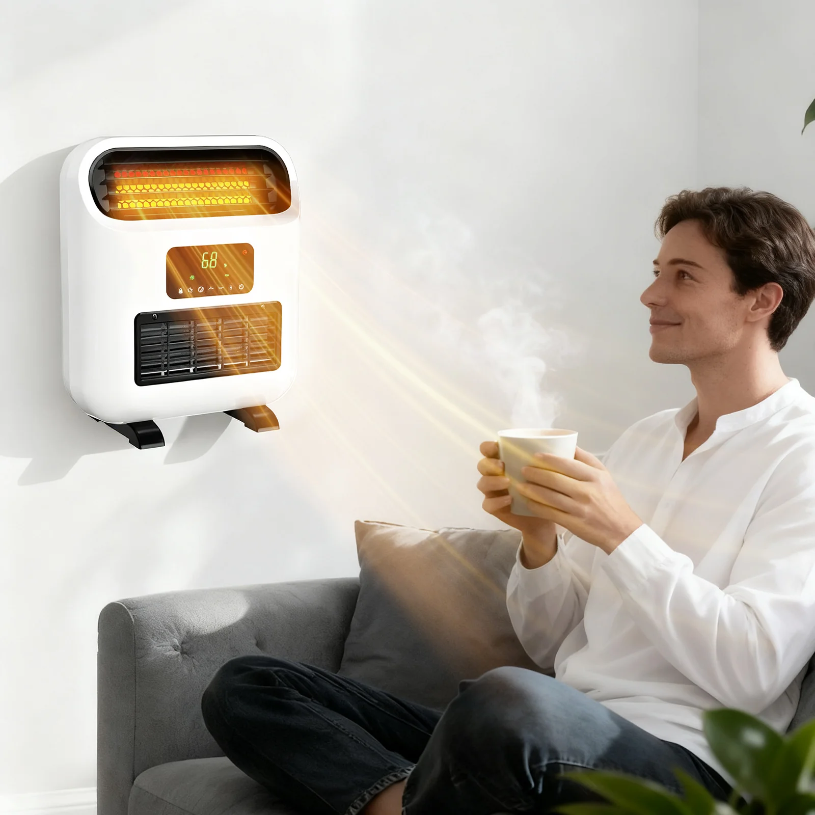 1500W Wall Heater with Remote Control, Wall-Mounted & Freestanding Mini Electric Space Heater with Timer, Adjustable Thermostat
1500W Wall Heater with Remote Control, Wall-Mounted & Freestanding Mini Electric Space Heater with Timer, Adjustable Thermostat