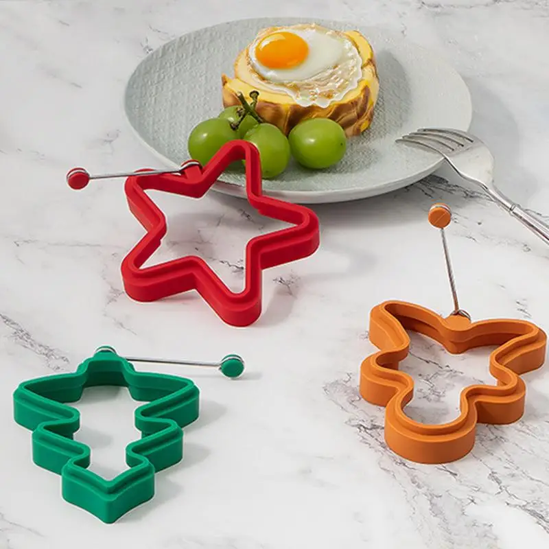 Egg Cooking Mold Star Christmas Tree Gingerbread Man Shaped Egg Silicone Rings Christmas Kitchen Omelette Maker Tool Non-stick
Egg Cooking Mold Star Christmas Tree Gingerbread Man Shaped Egg Silicone Rings Christmas Kitchen Omelette Maker Tool Non-stick