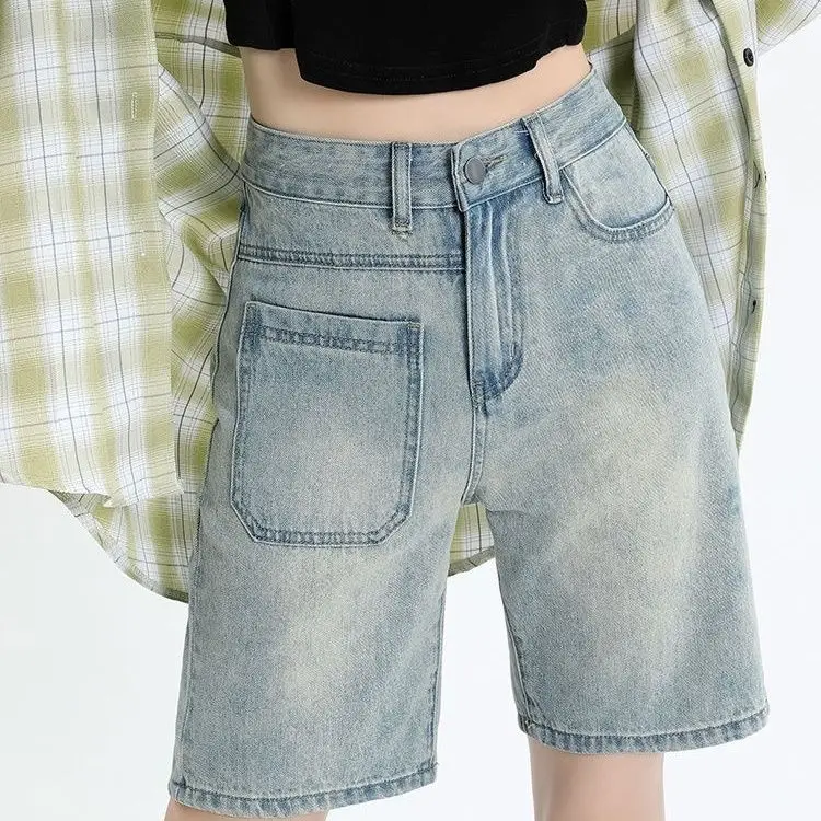 Summer Jean Shorts Women Denim High Waist Blue Baggy Short Jeans Summer Pants Women's Denim Shorts Wide Leg For Women
Summer Jean Shorts Women Denim High Waist Blue Baggy Short Jeans Summer Pants Women's Denim Shorts Wide Leg For Women