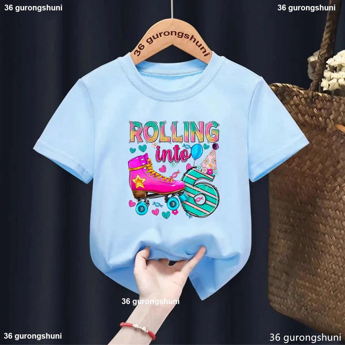 Kawaii Girls T-Shirt Watercolor Roller Skating Birthday Numbers 1-10 Years Boys Tshirt Give Children Birthday Party Gifts Tshirt
Kawaii Girls T-Shirt Watercolor Roller Skating Birthday Numbers 1-10 Years Boys Tshirt Give Children Birthday Party Gifts Tshirt
