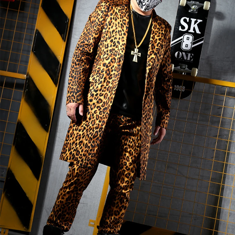 Man Jazz Performance Outfit Leopard Print Casual Suit Long Coat Dj Ds Mc Singer Stage Costume Male Gogo Nightclub Dancewear 3662
Man Jazz Performance Outfit Leopard Print Casual Suit Long Coat Dj Ds Mc Singer Stage Costume Male Gogo Nightclub Dancewear 3662