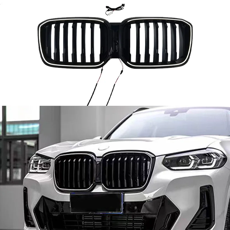 2022 To 2024 For BMW X3/X4 G01 G02 G08 M40i 20i 30i LCI Front Bumper Grill Grid With Lights Lamp LED Grille By ABS Gloss Black
2022 To 2024 For BMW X3/X4 G01 G02 G08 M40i 20i 30i LCI Front Bumper Grill Grid With Lights Lamp LED Grille By ABS Gloss Black