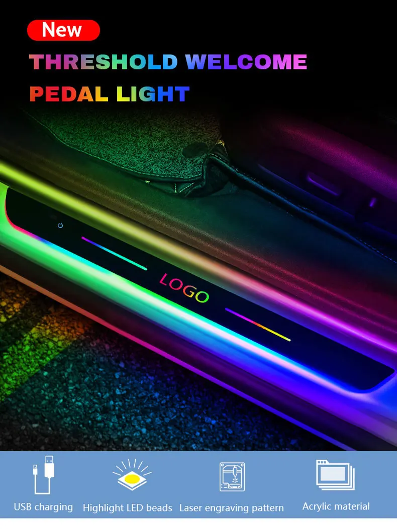 2pcs Car Door Sill Light Threshold Lamp LED Welcome Plate Pedal Light Car Doors with Customized LOGO For Automobile threshold
2pcs Car Door Sill Light Threshold Lamp LED Welcome Plate Pedal Light Car Doors with Customized LOGO For Automobile threshold