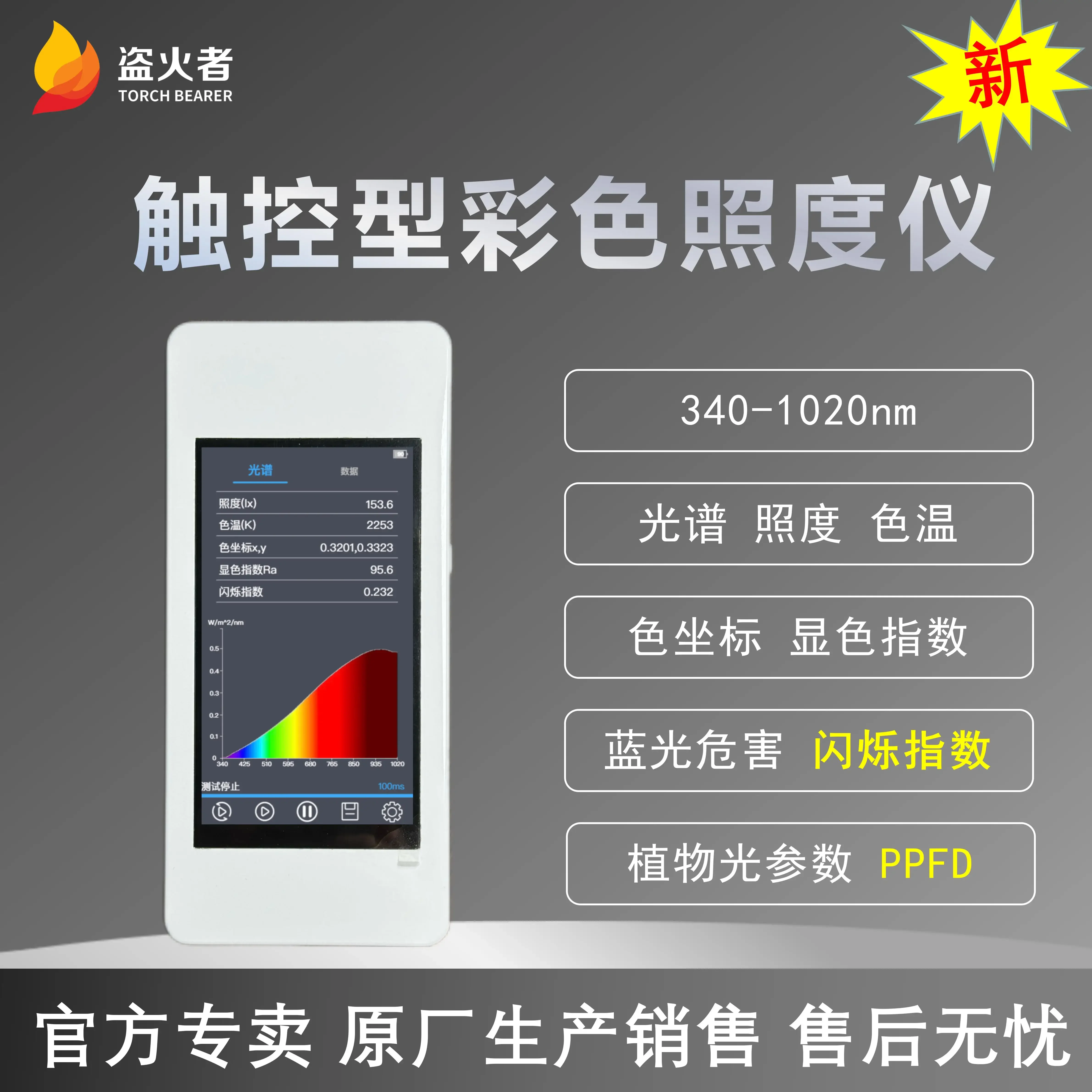 HP350BFIR Spectral Scintillation Illuminometer Measurement Blue Light Hazards Near Infrared PPFD Multifunctional Strobe Display
HP350BFIR Spectral Scintillation Illuminometer Measurement Blue Light Hazards Near Infrared PPFD Multifunctional Strobe Display