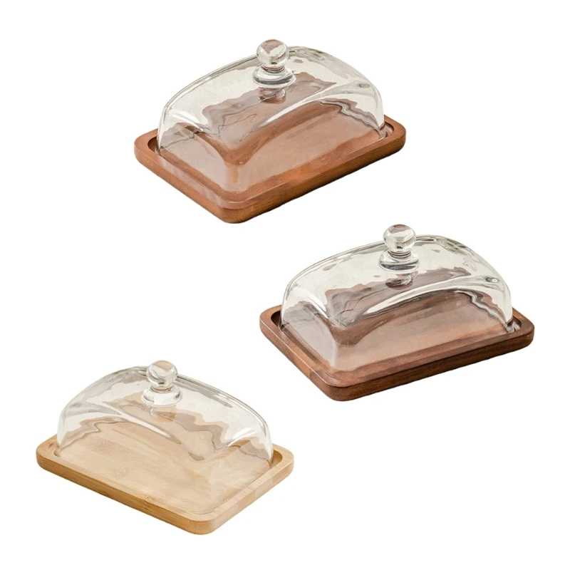 Wooden Square Cake Dome Tray With Glass Cover For Elegant Dessert Display Butter Tray for Countertop and Fridge Storage KXRE
Wooden Square Cake Dome Tray With Glass Cover For Elegant Dessert Display Butter Tray for Countertop and Fridge Storage KXRE