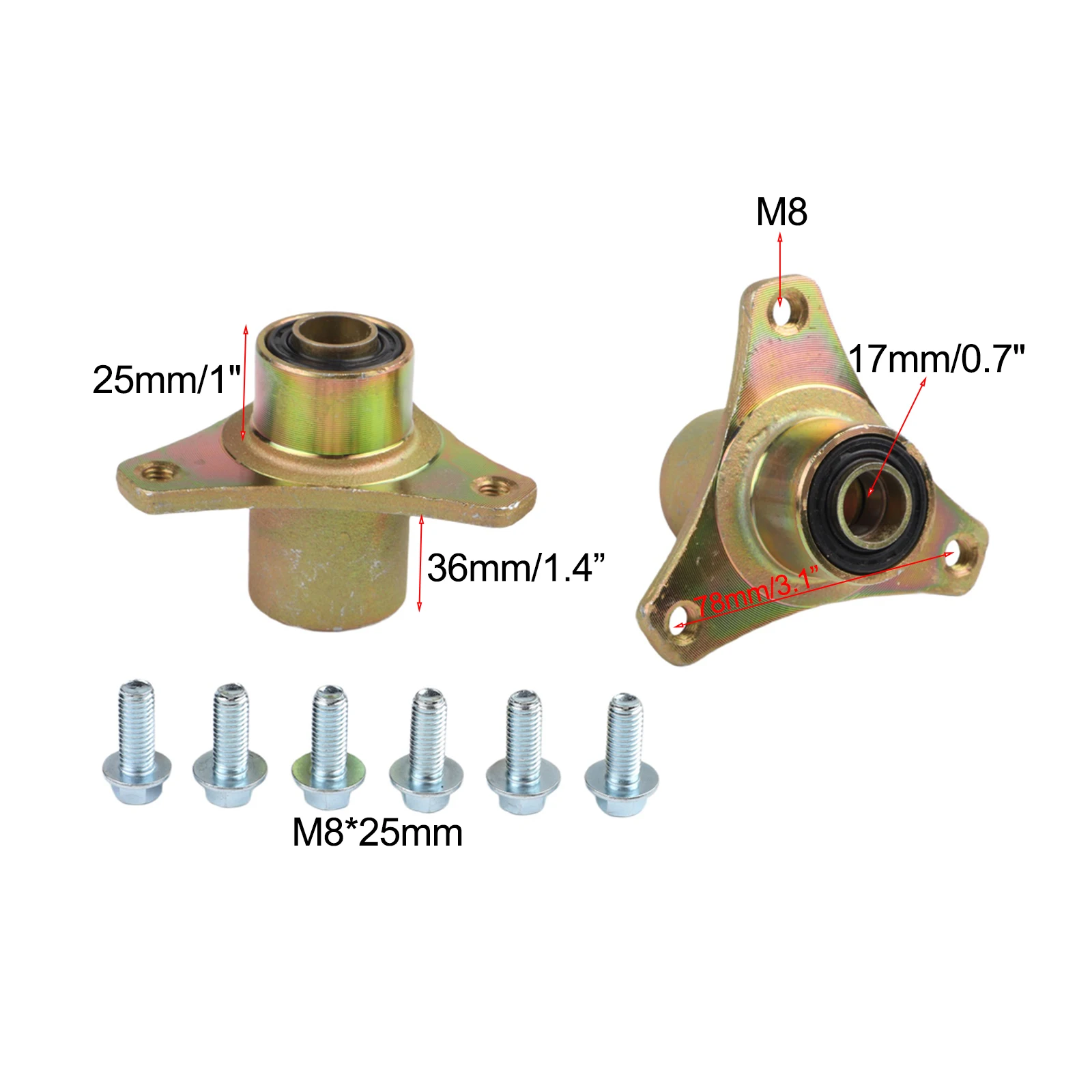 Pair 17mm 3 Stud Front Wheel Rim Hub With Bearing For 50cc-250cc ATV For Quad Dirt Bike Go Kart Buggy For UTV For Golf Cart Part
Pair 17mm 3 Stud Front Wheel Rim Hub With Bearing For 50cc-250cc ATV For Quad Dirt Bike Go Kart Buggy For UTV For Golf Cart Part