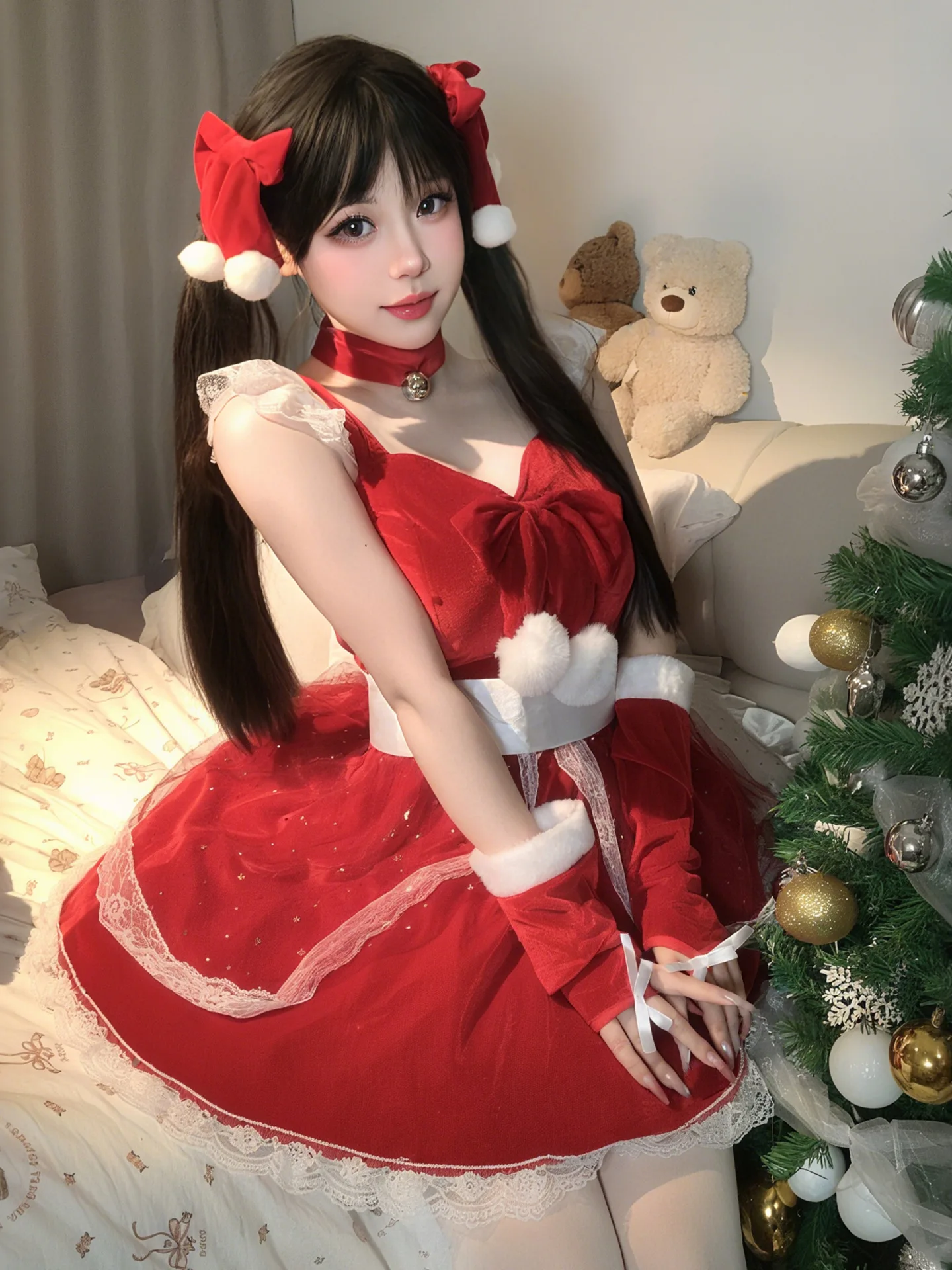 Wholsale Women's Winter Velvet Christmas Party Costumes Sweet Girl New Year Red Dress Sexy Spagetti Strap Outfits Cute Nightgown
Wholsale Women's Winter Velvet Christmas Party Costumes Sweet Girl New Year Red Dress Sexy Spagetti Strap Outfits Cute Nightgown