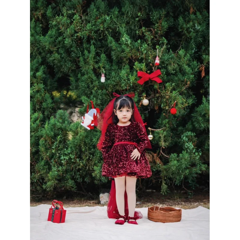 Girls' Dress Autumn Winter New Children's Stylish Birthday Dress Skirt Little Girl High-end New Year Outfit Princess Dress
Girls' Dress Autumn Winter New Children's Stylish Birthday Dress Skirt Little Girl High-end New Year Outfit Princess Dress