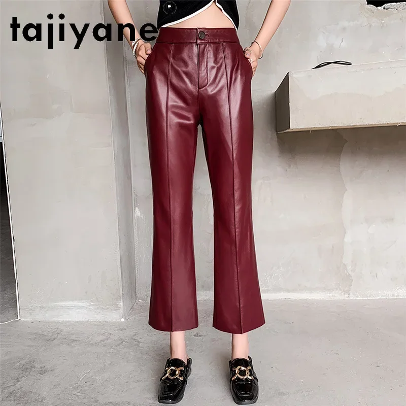 Tajiyane Genuine Leather Pants Women's Autumn Winter MicroTrousers Fashion Slim Elastic Waist Sheepskin Nine-point Pants FCY185
Tajiyane Genuine Leather Pants Women's Autumn Winter MicroTrousers Fashion Slim Elastic Waist Sheepskin Nine-point Pants FCY185