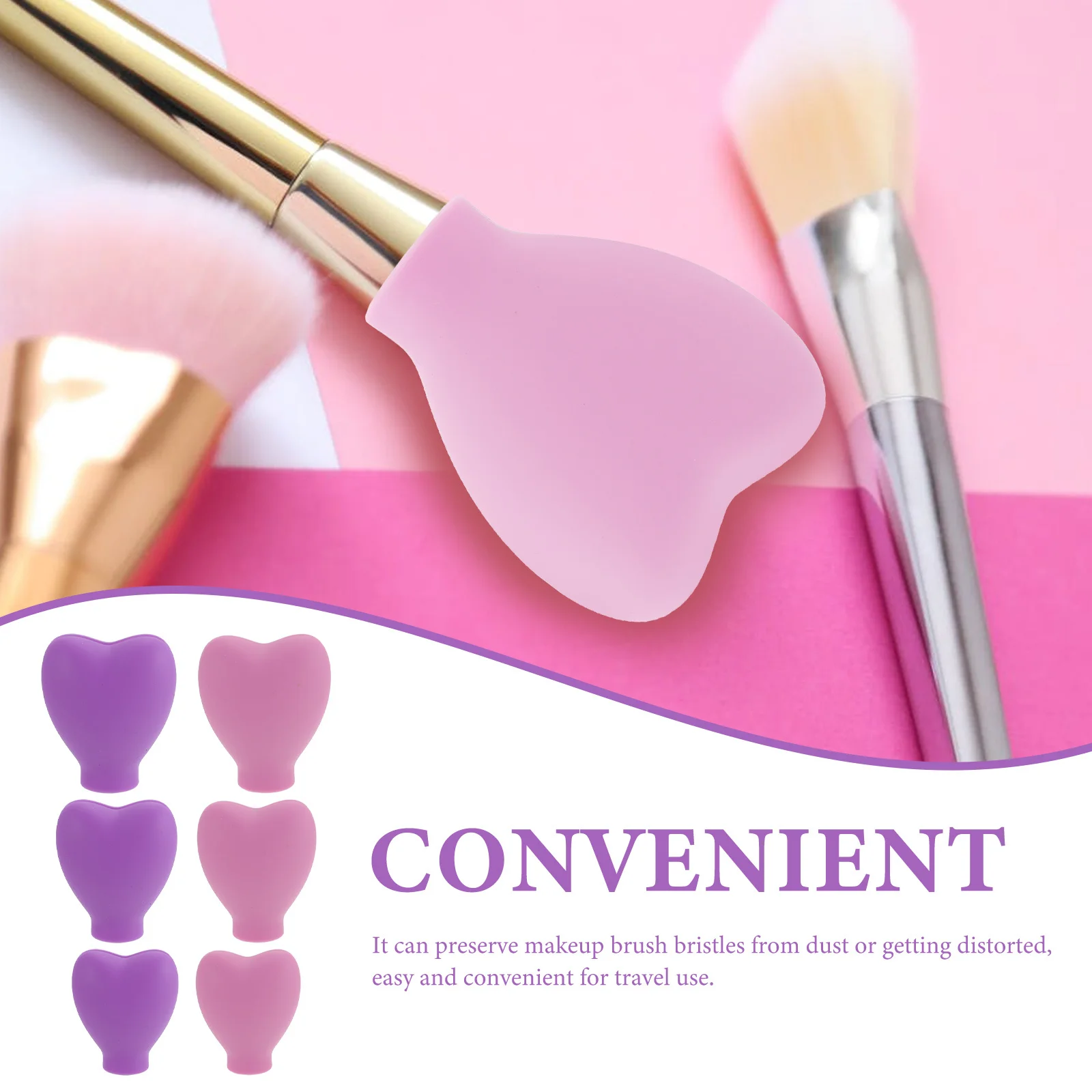 6Pcs Makeup Brush Cover Set Silicone Bristle Protector for Travel Use Distortion Resistant Storage Solution Makeup Brush Covers
6Pcs Makeup Brush Cover Set Silicone Bristle Protector for Travel Use Distortion Resistant Storage Solution Makeup Brush Covers