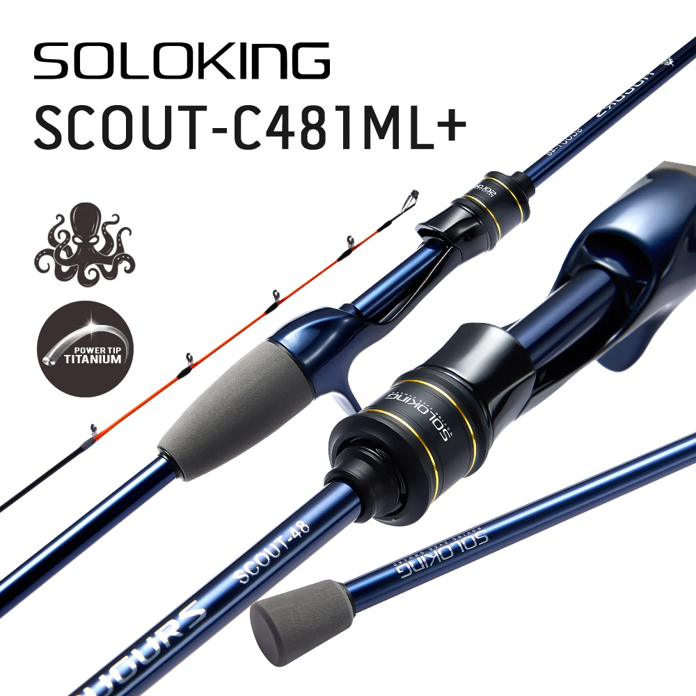 SOLOKING SCOUT48 Sea Fishing Rod Webfoot Octopus Rod 1.45M 1 Piece Ultralight 81g ML Power Boat Rod Squid Rod 9:1 Action
SOLOKING SCOUT48 Sea Fishing Rod Webfoot Octopus Rod 1.45M 1 Piece Ultralight 81g ML Power Boat Rod Squid Rod 9:1 Action