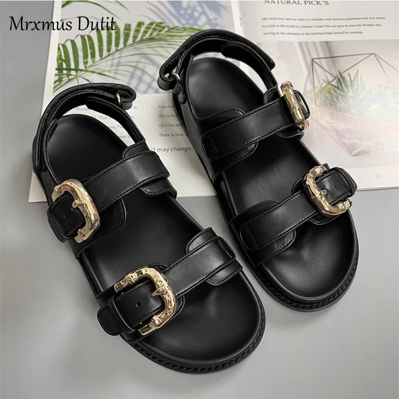 MrxmusDutit 2023 Fashion Women New Genuine Leather Casual Sandals Beach Thick Sole Shoes Simple Versatile Flat Shoes Female Chic
MrxmusDutit 2023 Fashion Women New Genuine Leather Casual Sandals Beach Thick Sole Shoes Simple Versatile Flat Shoes Female Chic