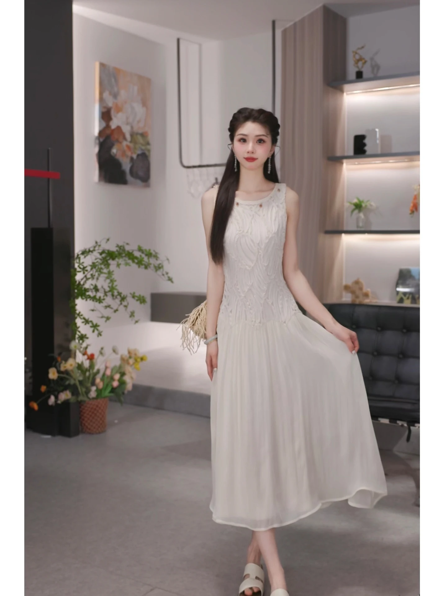 Chic Lace Splice Apricot Summer Dress Women's Waist Cinching Slimming Beach Vacation Beach Skirt Elegant Nylon Fabric A-Line ...
Chic Lace Splice Apricot Summer Dress Women's Waist Cinching Slimming Beach Vacation Beach Skirt Elegant Nylon Fabric A-Line ...