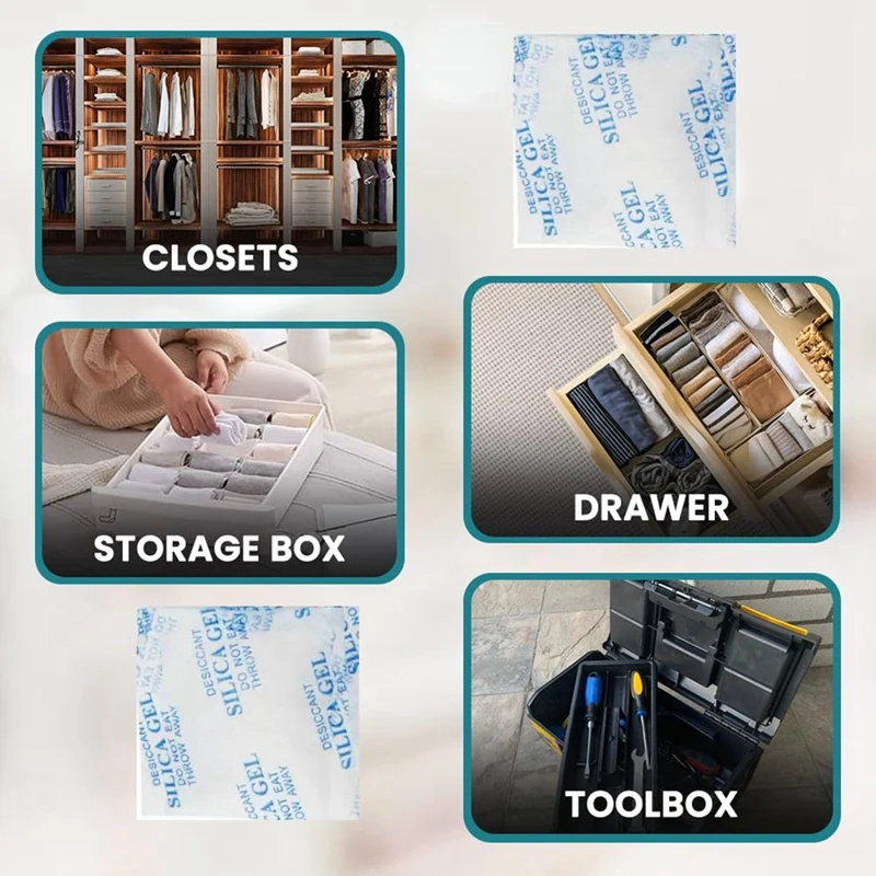 Desiccant 300PCS 5g Silica Gel Sachets 300 Desiccant Bags Helps to Stop Damp, Mould, Mildew and Condensation
Desiccant 300PCS 5g Silica Gel Sachets 300 Desiccant Bags Helps to Stop Damp, Mould, Mildew and Condensation