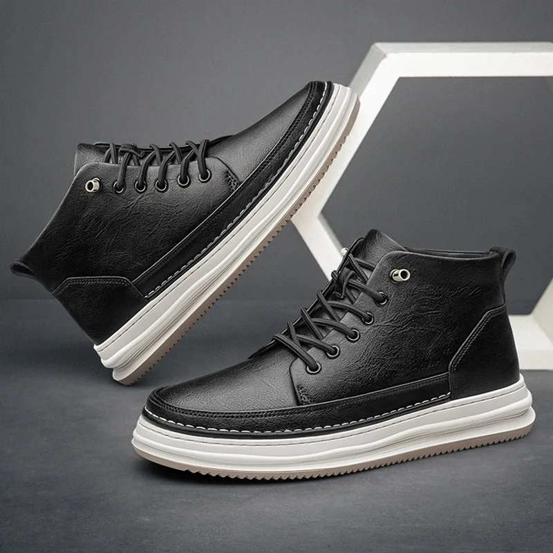 Spring and autumn style board shoes for men, casual shoes with upper leather, men's invisible height-increasing shoes, 8CM size
Spring and autumn style board shoes for men, casual shoes with upper leather, men's invisible height-increasing shoes, 8CM size