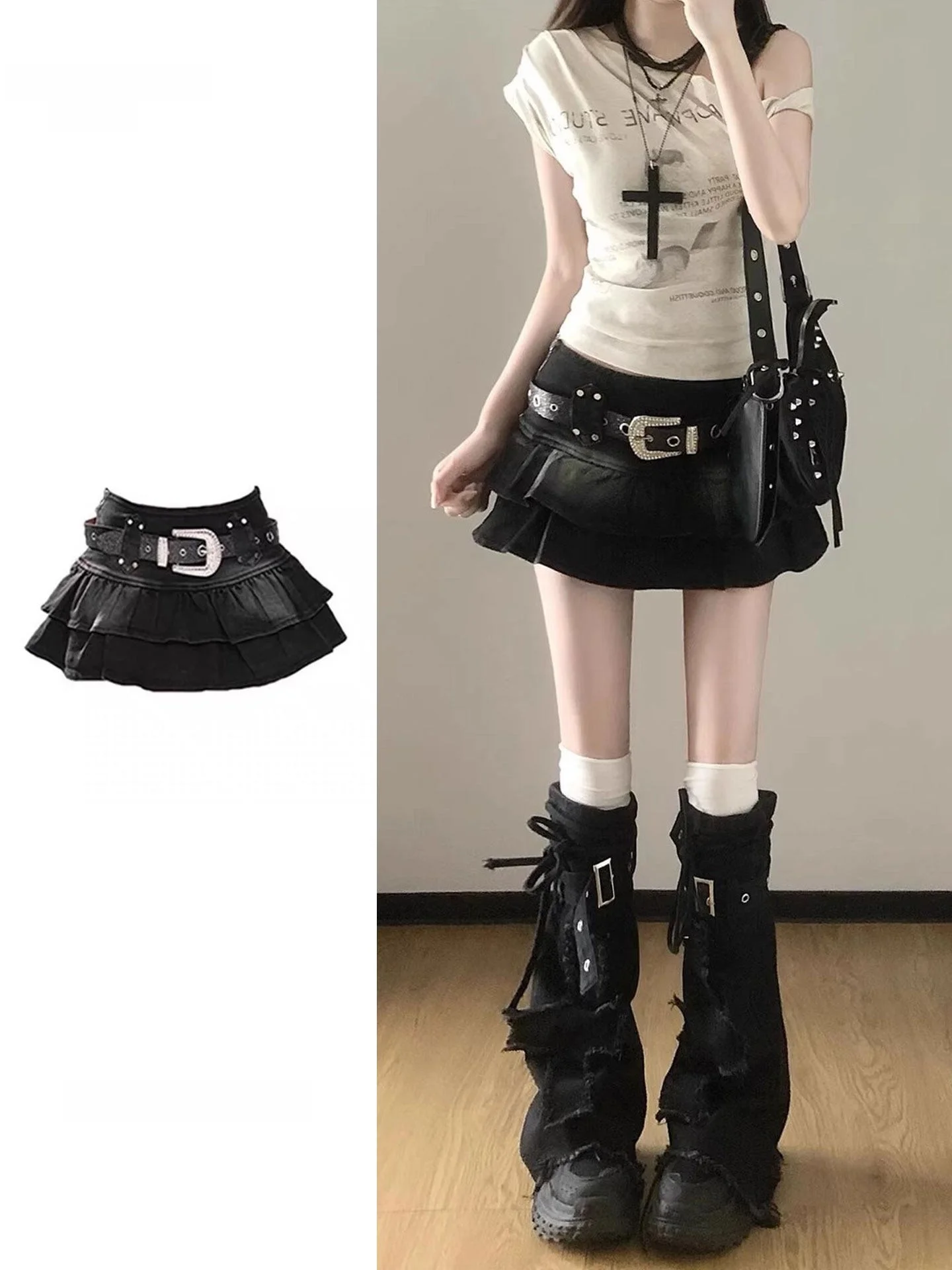 High Waist A-Line Skirt for plus Size Women Black Denim Pleated Skirt Cake Short Skirt Summer Fashion Y2K American Style
High Waist A-Line Skirt for plus Size Women Black Denim Pleated Skirt Cake Short Skirt Summer Fashion Y2K American Style