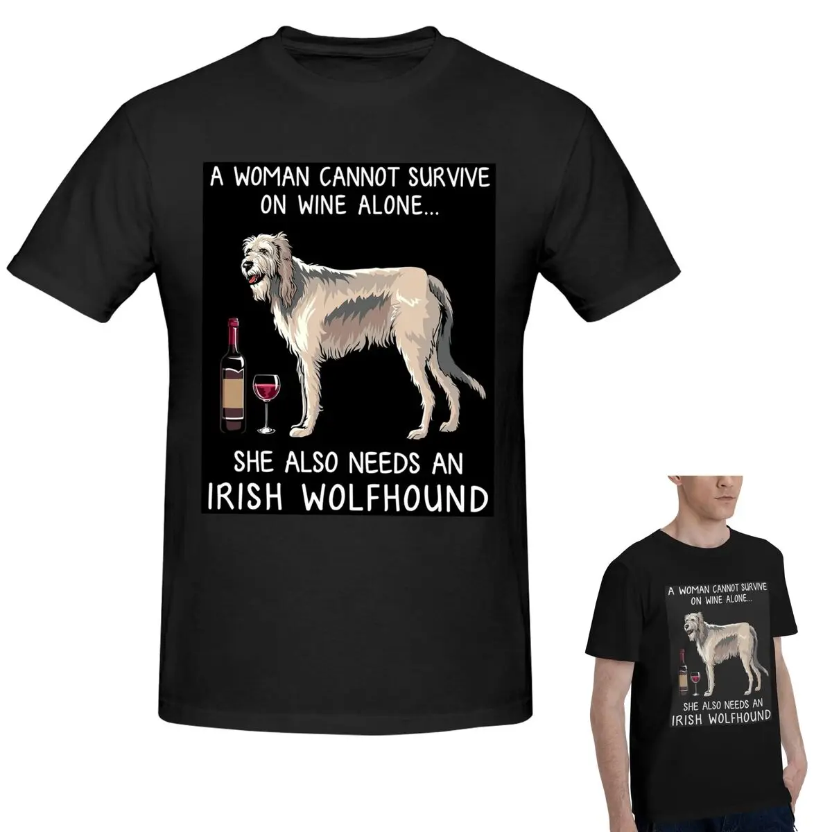 100% Cotton Irish Wolfhound And Wine Funny Dog T-Shirt Men's Funny Oversized T Shirt Men Crew Neck Summer Shirts Tops S-6XL
100% Cotton Irish Wolfhound And Wine Funny Dog T-Shirt Men's Funny Oversized T Shirt Men Crew Neck Summer Shirts Tops S-6XL