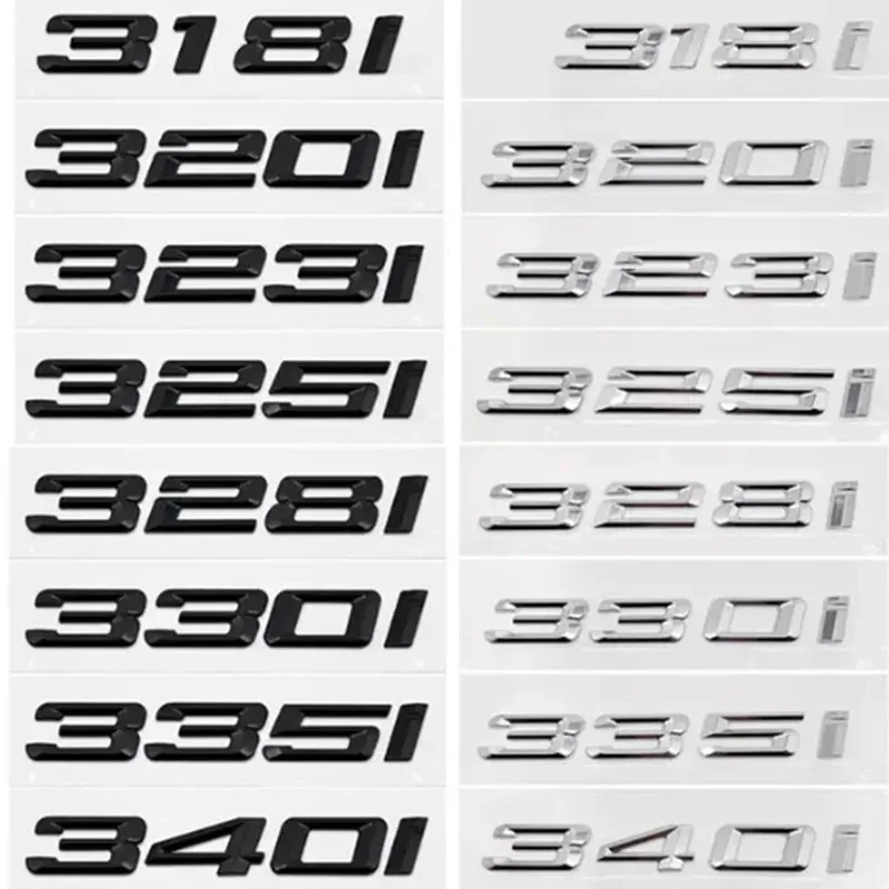 316i 318i 320i 325i 330i 335i Trunk Boot Emblem Letter Badges Car Logo For BMW 3-series F30 F31 F34 E90 E46 Chrome Silver Black
316i 318i 320i 325i 330i 335i Trunk Boot Emblem Letter Badges Car Logo For BMW 3-series F30 F31 F34 E90 E46 Chrome Silver Black