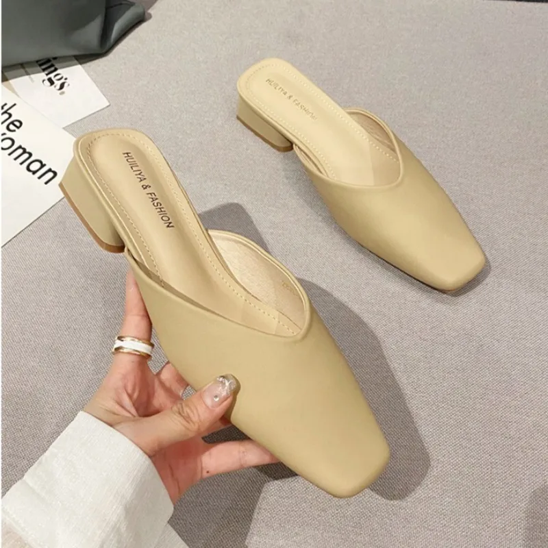 New Women's Shoes Fashion Soft Leather Mueller Slippers for Woman French Style Baotou Casual Shoes Designer Shoes Zapatos Mujer
New Women's Shoes Fashion Soft Leather Mueller Slippers for Woman French Style Baotou Casual Shoes Designer Shoes Zapatos Mujer
