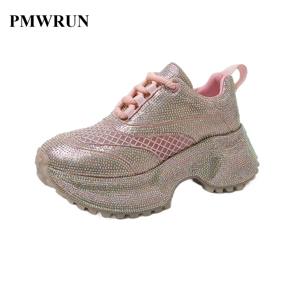 Women's Sneakers Lace-Up High Heel Platform Shoes Crystal Designer Shoes Night Running Shoes Star Dazzling Diamond zapatos mujer
Women's Sneakers Lace-Up High Heel Platform Shoes Crystal Designer Shoes Night Running Shoes Star Dazzling Diamond zapatos mujer