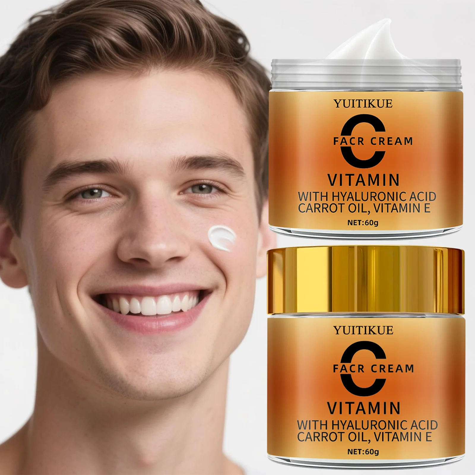 YUITIKUE Vitamin C Face Cream with Hyaluronic Acid Carrot Oil Vitamin E Moisturizing Brightening Hydrating Daily Skin Care Cream
YUITIKUE Vitamin C Face Cream with Hyaluronic Acid Carrot Oil Vitamin E Moisturizing Brightening Hydrating Daily Skin Care Cream