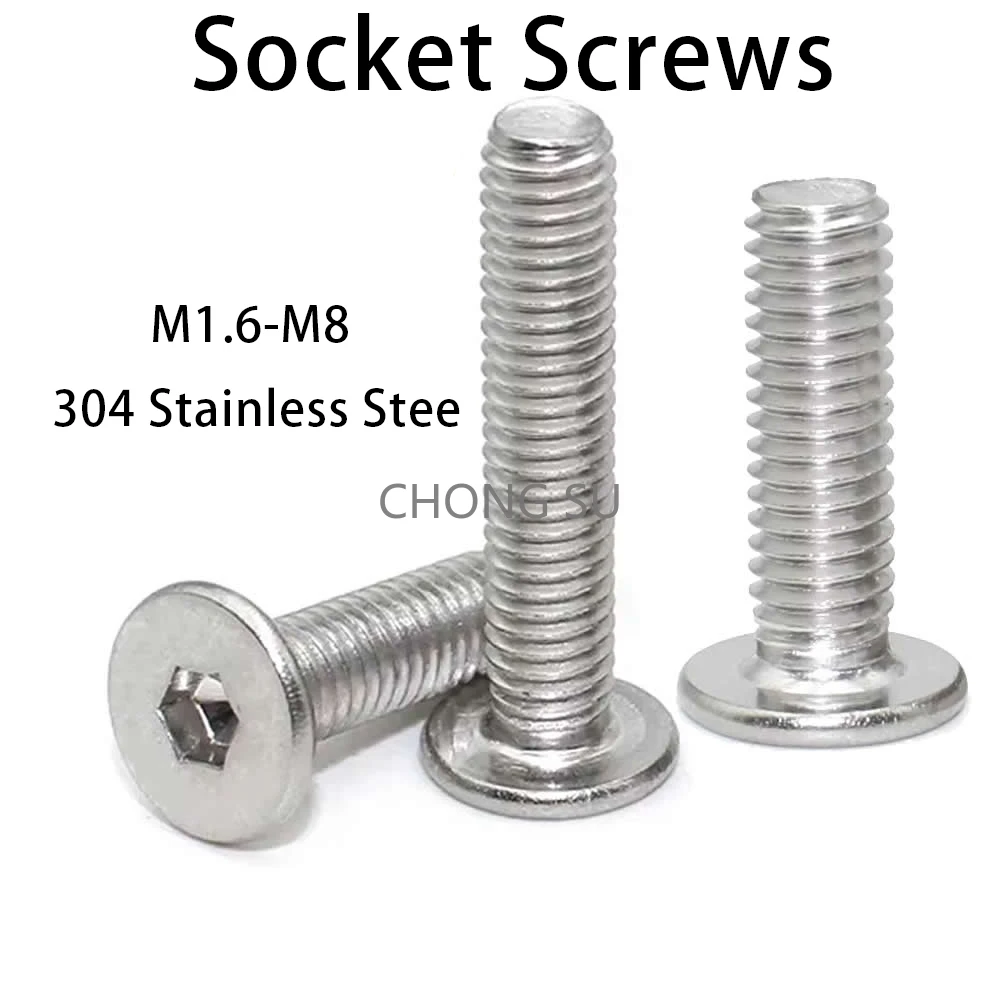 5-50pcs M1.6 M2 M2.5 M3 M4 M5 M6 M8 304 Stainless Steel CM Ultra-Thin Flat Head Low Profile C-Head Hexagon Socket Screws
5-50pcs M1.6 M2 M2.5 M3 M4 M5 M6 M8 304 Stainless Steel CM Ultra-Thin Flat Head Low Profile C-Head Hexagon Socket Screws