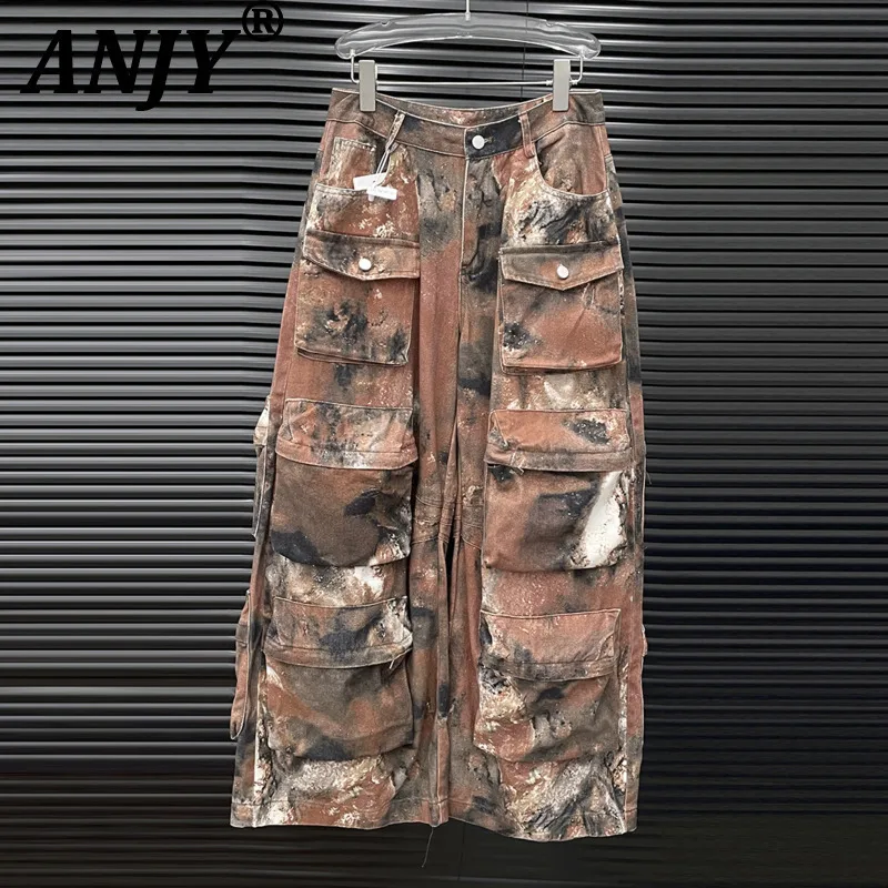 ANJY 2025 Early Autumn New Women American Style Tie-Dye Multi-Pocket Cargo Pants Trend Heavy Streetwear Slimming Wide-Leg A11567
ANJY 2025 Early Autumn New Women American Style Tie-Dye Multi-Pocket Cargo Pants Trend Heavy Streetwear Slimming Wide-Leg A11567