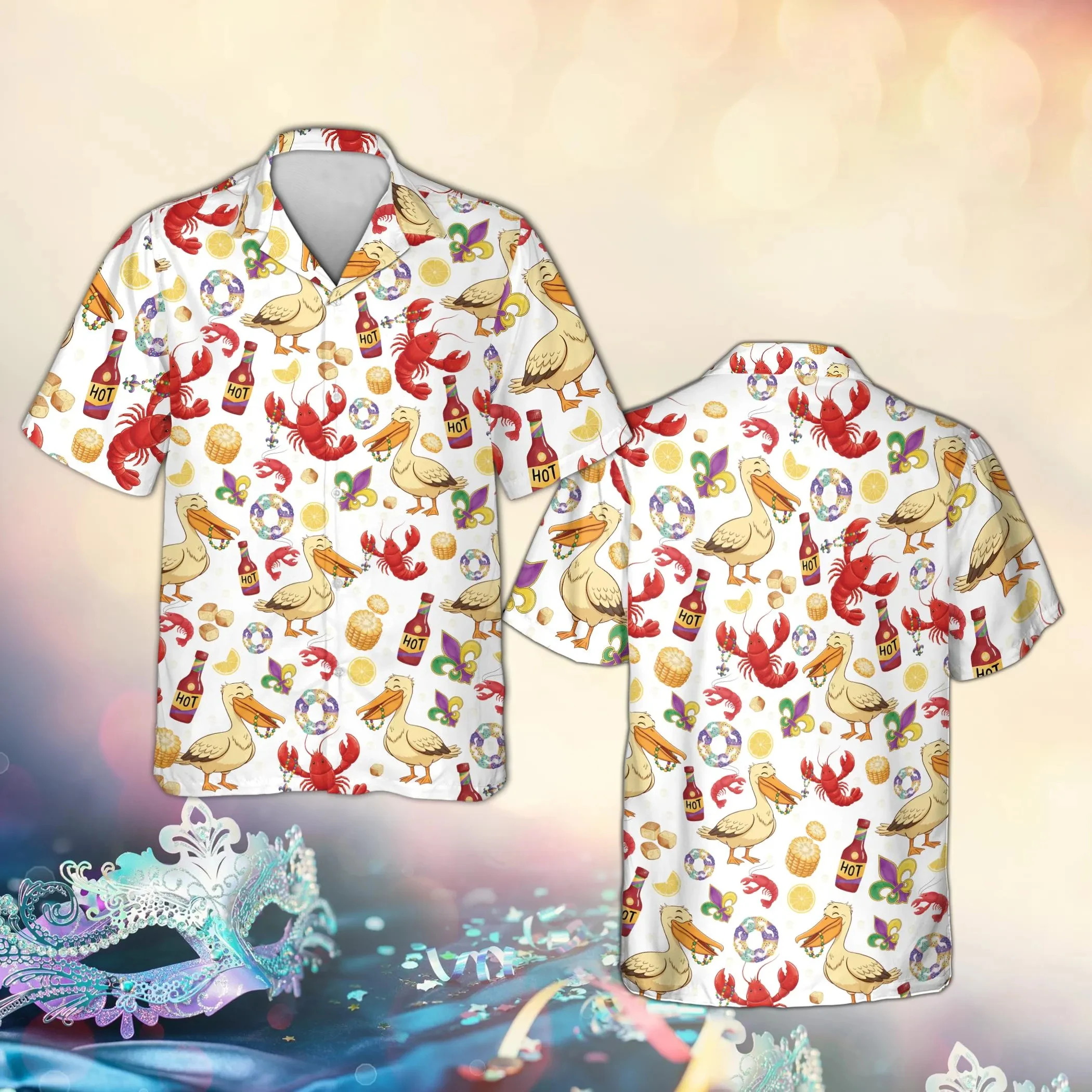 Crawfish Boil Mardi Gras Hawaiian Shirt, Louisiana Fleur De Lis Aloha Shirt, Louisiana Pelican Seafood Gift, Button Up Shirt
Crawfish Boil Mardi Gras Hawaiian Shirt, Louisiana Fleur De Lis Aloha Shirt, Louisiana Pelican Seafood Gift, Button Up Shirt