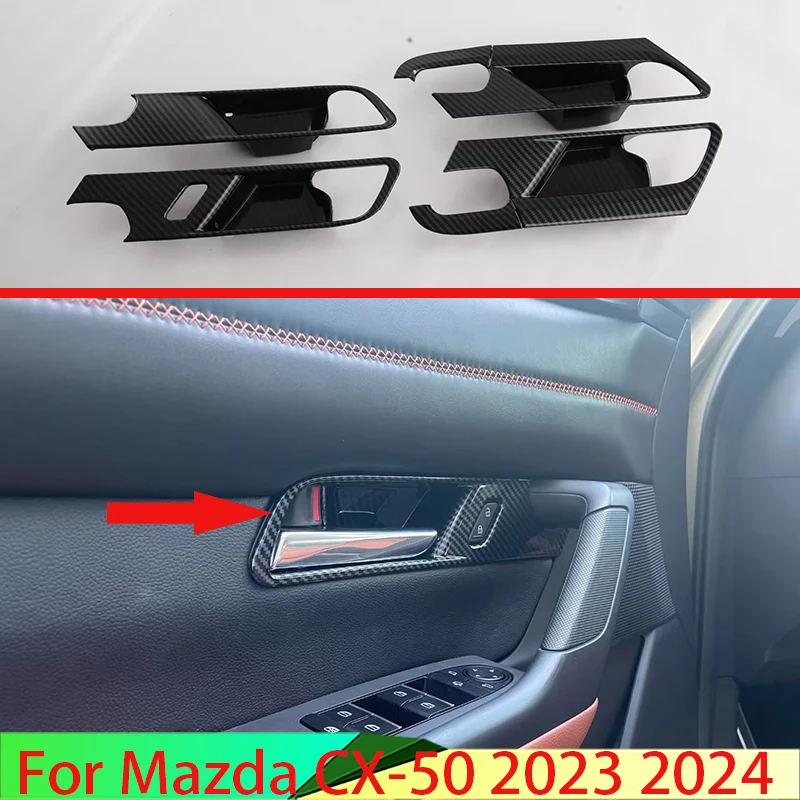 For Mazda CX-50 2023 2024 Car Accessories Carbon Fiber Style Inner Door Handle Cover Catch Bowl Trim Insert Bezel Frame Garnish
For Mazda CX-50 2023 2024 Car Accessories Carbon Fiber Style Inner Door Handle Cover Catch Bowl Trim Insert Bezel Frame Garnish