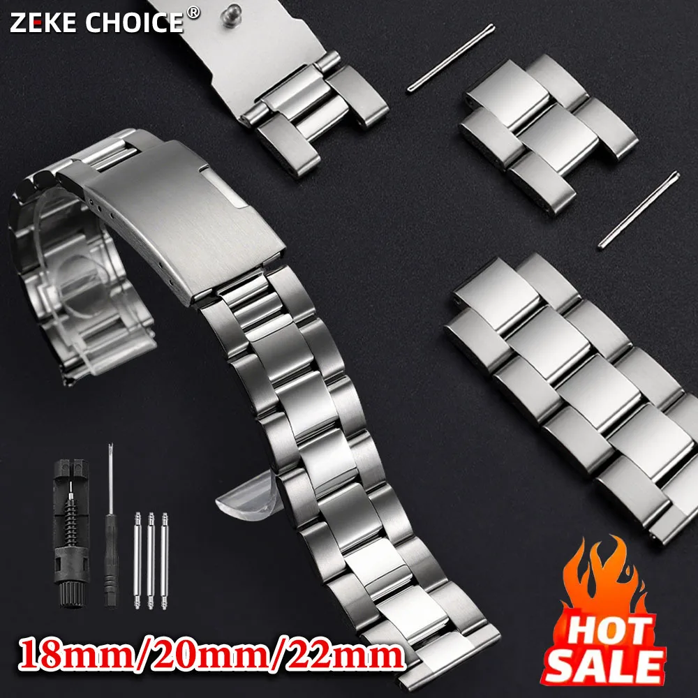 Solid Stainless Steel Watch Strap for Seiko Folding Safety Buckle Watch Bracelets for Rolex Metal 18mm 20mm 22mm Watchband Belts
Solid Stainless Steel Watch Strap for Seiko Folding Safety Buckle Watch Bracelets for Rolex Metal 18mm 20mm 22mm Watchband Belts