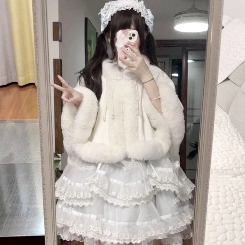 Японская Лолита, милые однотонные накидки, повседневные элегантные теплые куртки, корейская модная верхняя одежда, шикарная одежда
Японская Лолита, милые однотонные накидки, повседневные элегантные теплые куртки, корейская модная верхняя одежда, шикарная одежда