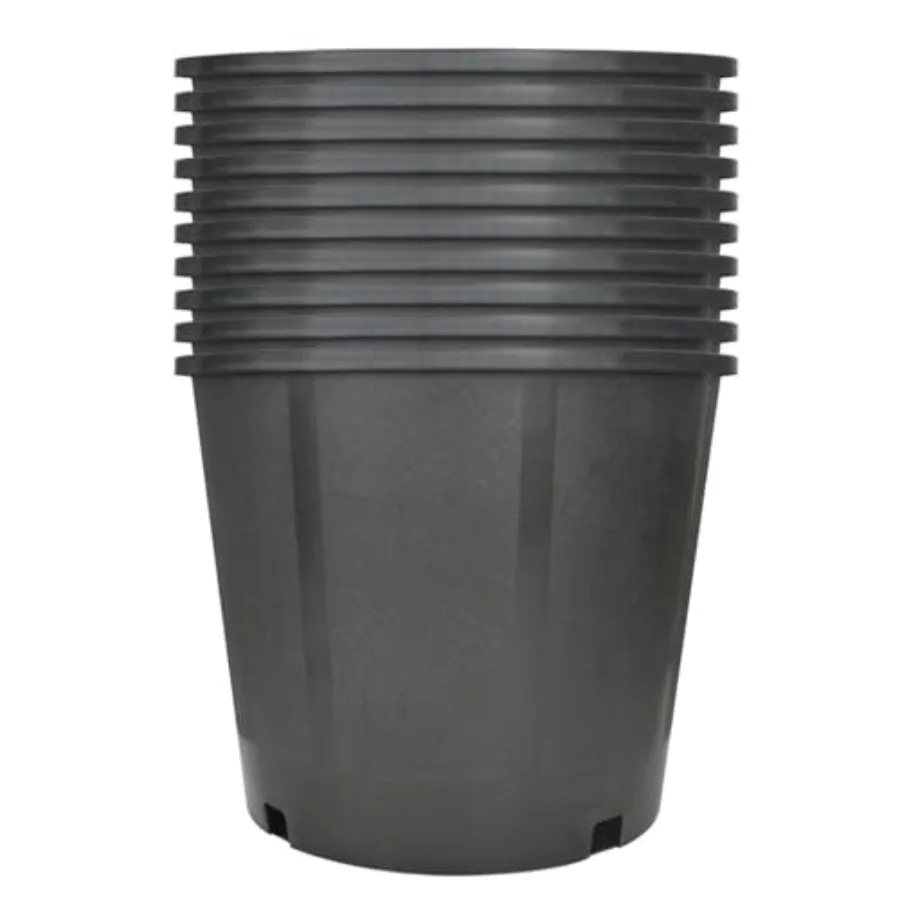 10 Pack Black Nursery Pot Planter Grower Flower Pot Garden Seedling Planters Containers, Plastic Injection Molded Pots with Dra
10 Pack Black Nursery Pot Planter Grower Flower Pot Garden Seedling Planters Containers, Plastic Injection Molded Pots with Dra