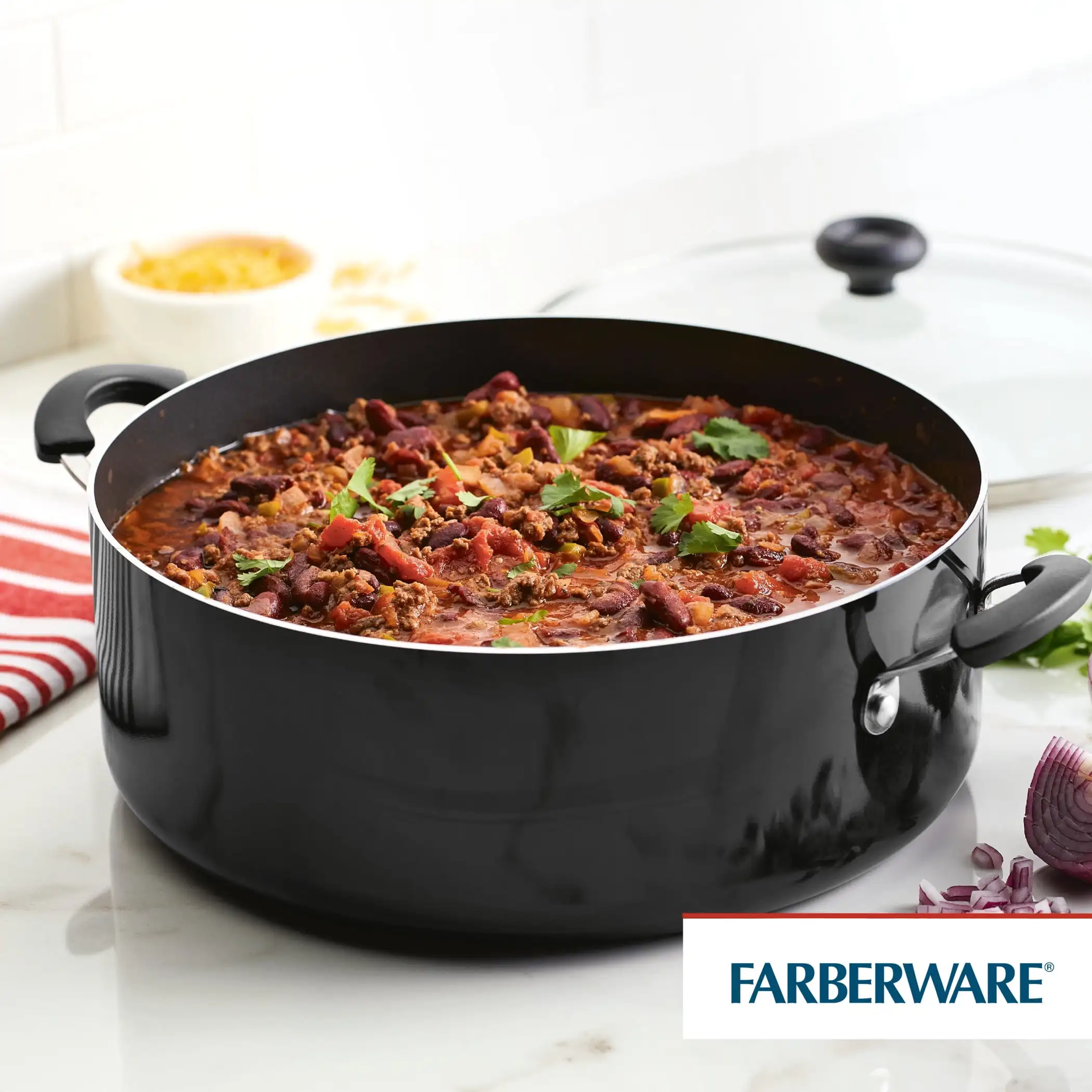 Easy Clean 8 Quart Nonstick Stockpot / Dutch Oven, Dishwasher Safe, Black
Easy Clean 8 Quart Nonstick Stockpot / Dutch Oven, Dishwasher Safe, Black