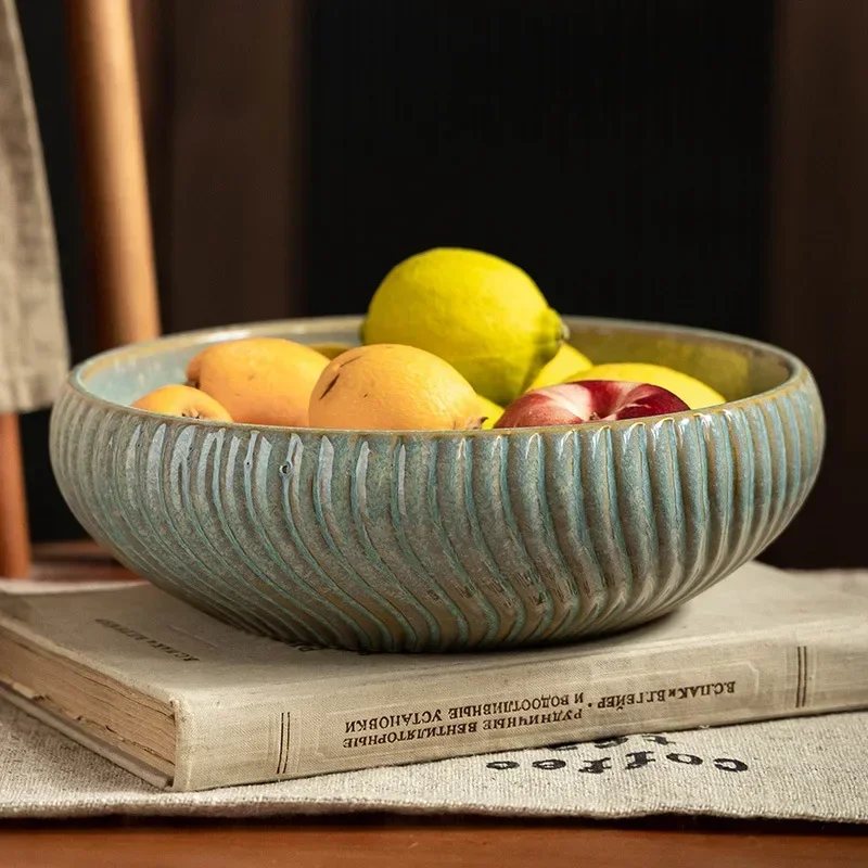 Practical and Thick Relief Ceramic Large Household Retro Tableware Vegetable Bowl Large Capacity Soup Bowl Fruit Storage Basin
Practical and Thick Relief Ceramic Large Household Retro Tableware Vegetable Bowl Large Capacity Soup Bowl Fruit Storage Basin