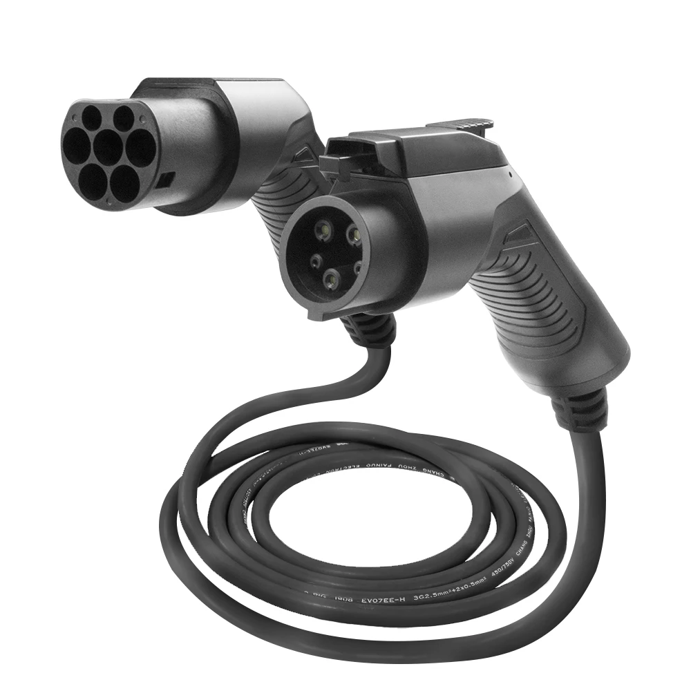 32A Type 1 to Type 2 Connector Electric Car Charging Station EV Charger Connector
32A Type 1 to Type 2 Connector Electric Car Charging Station EV Charger Connector