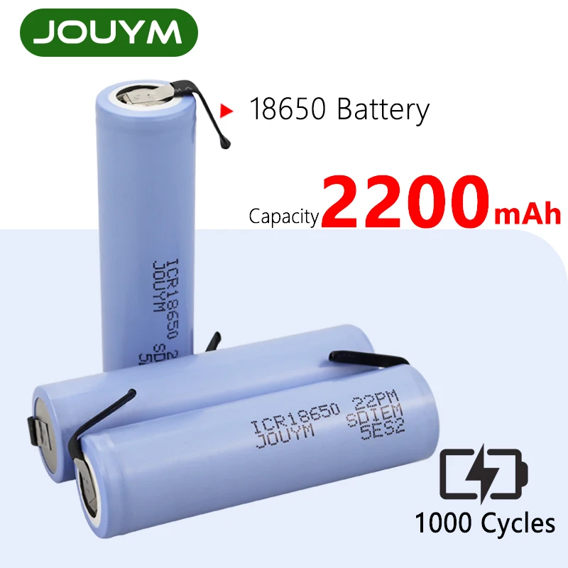 15-20mΩ New Original 18650 Rechargeable Li-ion Battery 3.7V 2200mAh 18650 Batteries + DIY Nickel
15-20mΩ New Original 18650 Rechargeable Li-ion Battery 3.7V 2200mAh 18650 Batteries + DIY Nickel